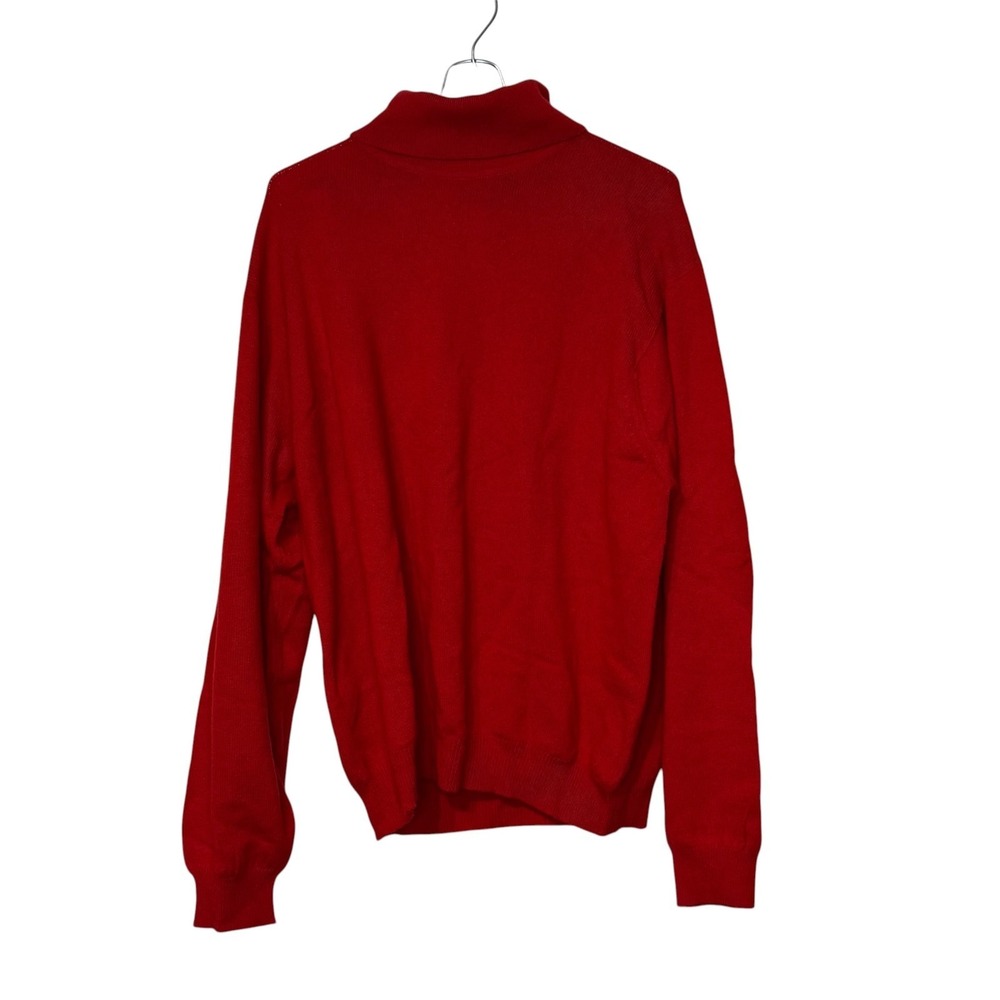 Charter Club Womens Sweater Cashmere Turtleneck Minimalist Long Sleeve Red Large